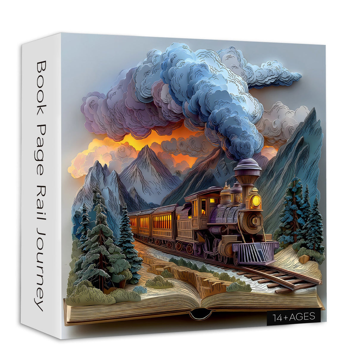 Book Page Rail Journey Jigsaw Puzzle 1000 Pieces