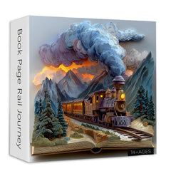 Book Page Rail Journey Jigsaw Puzzle 1000 Pieces