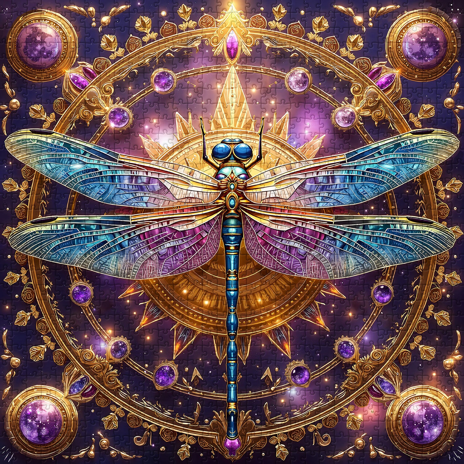 Starry Sky Dragonfly Jigsaw Puzzle 1000 Pieces