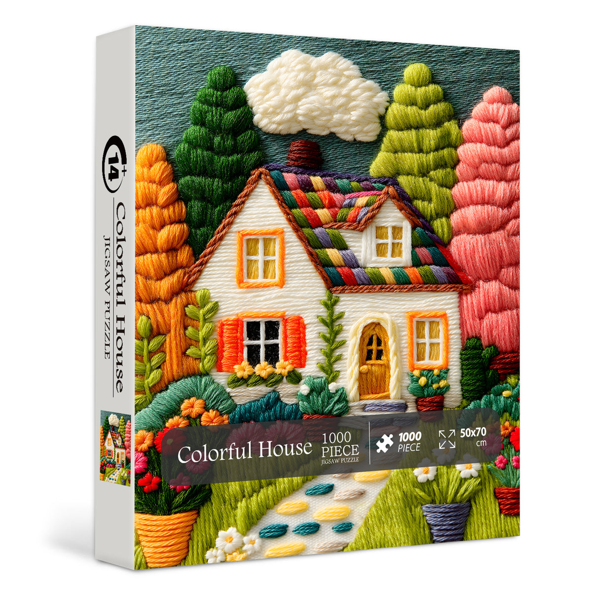 Puzzle Maison Colorée 1000 Pièces