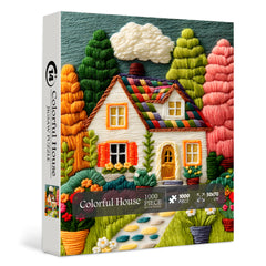 Puzzle Maison Colorée 1000 Pièces