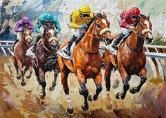 Race Horses Art Jigsaw Puzzle 1000 Piece