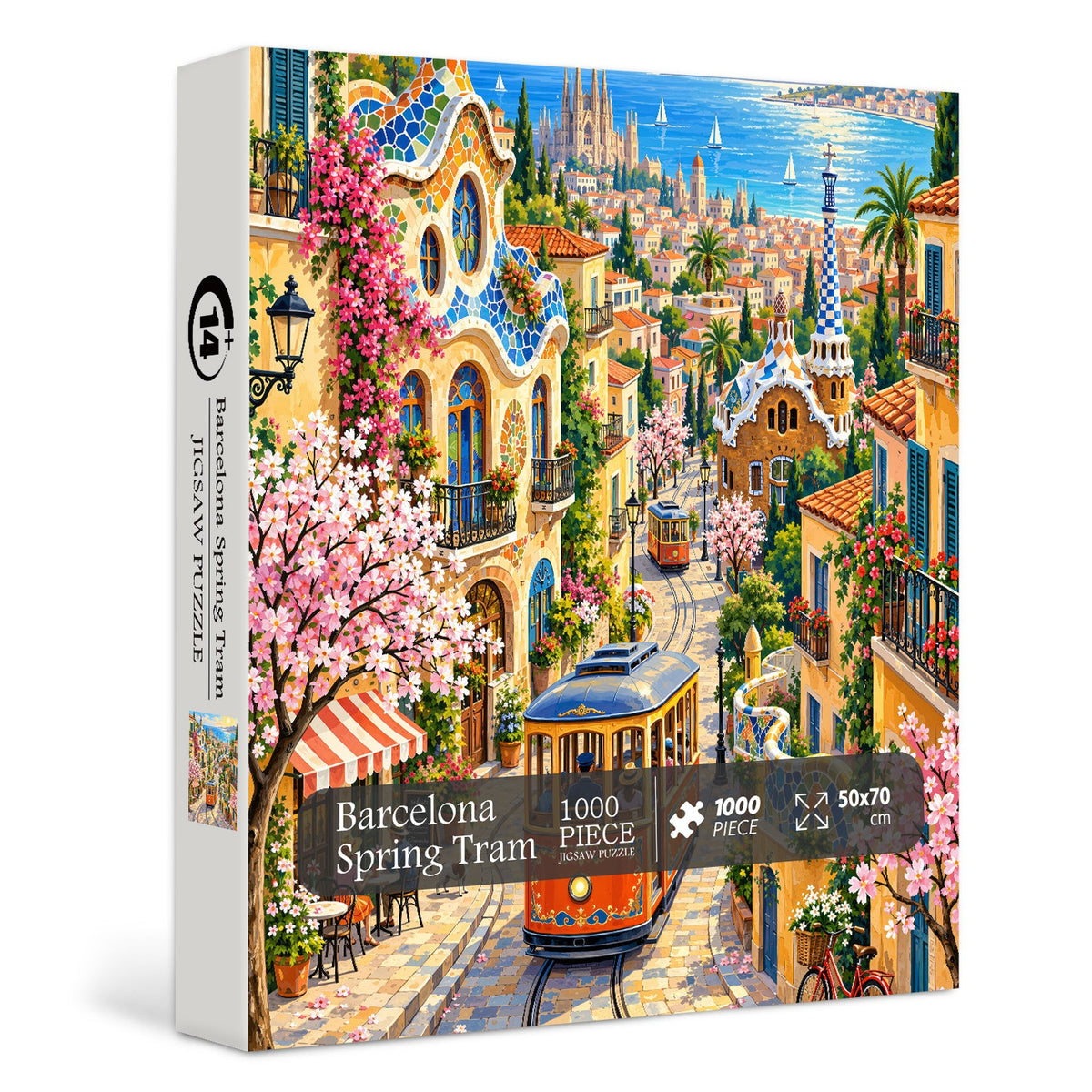 Barcelona Spring Tram Jigsaw Puzzle 1000 Pieces