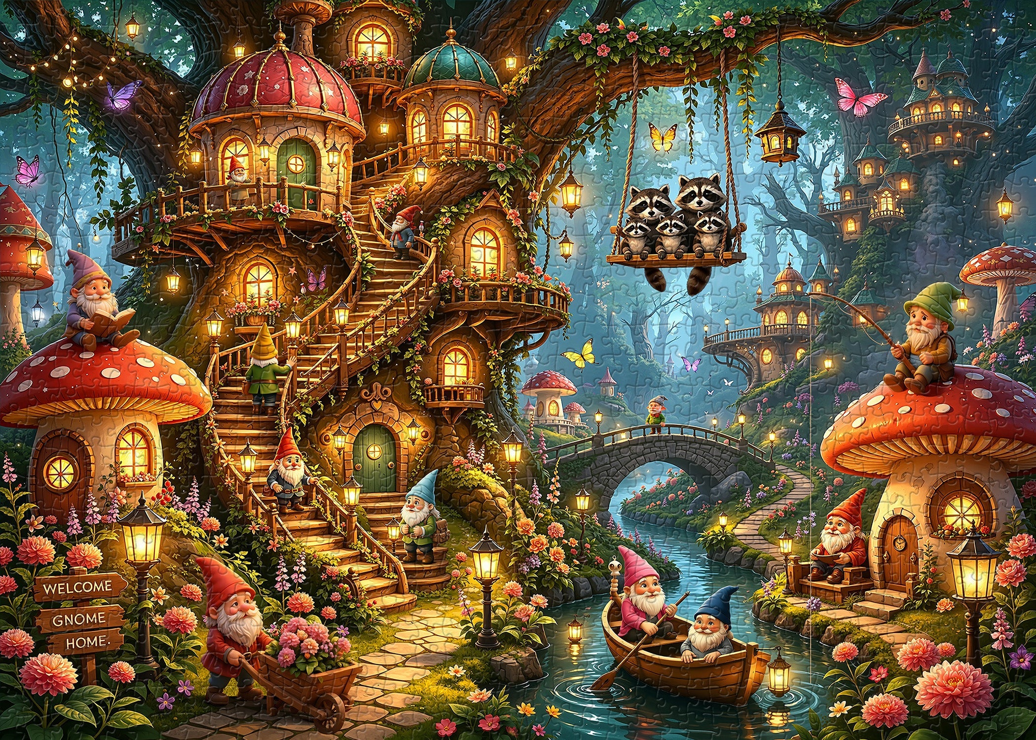 Gnome Hollow Jigsaw Puzzle 1000 Pieces