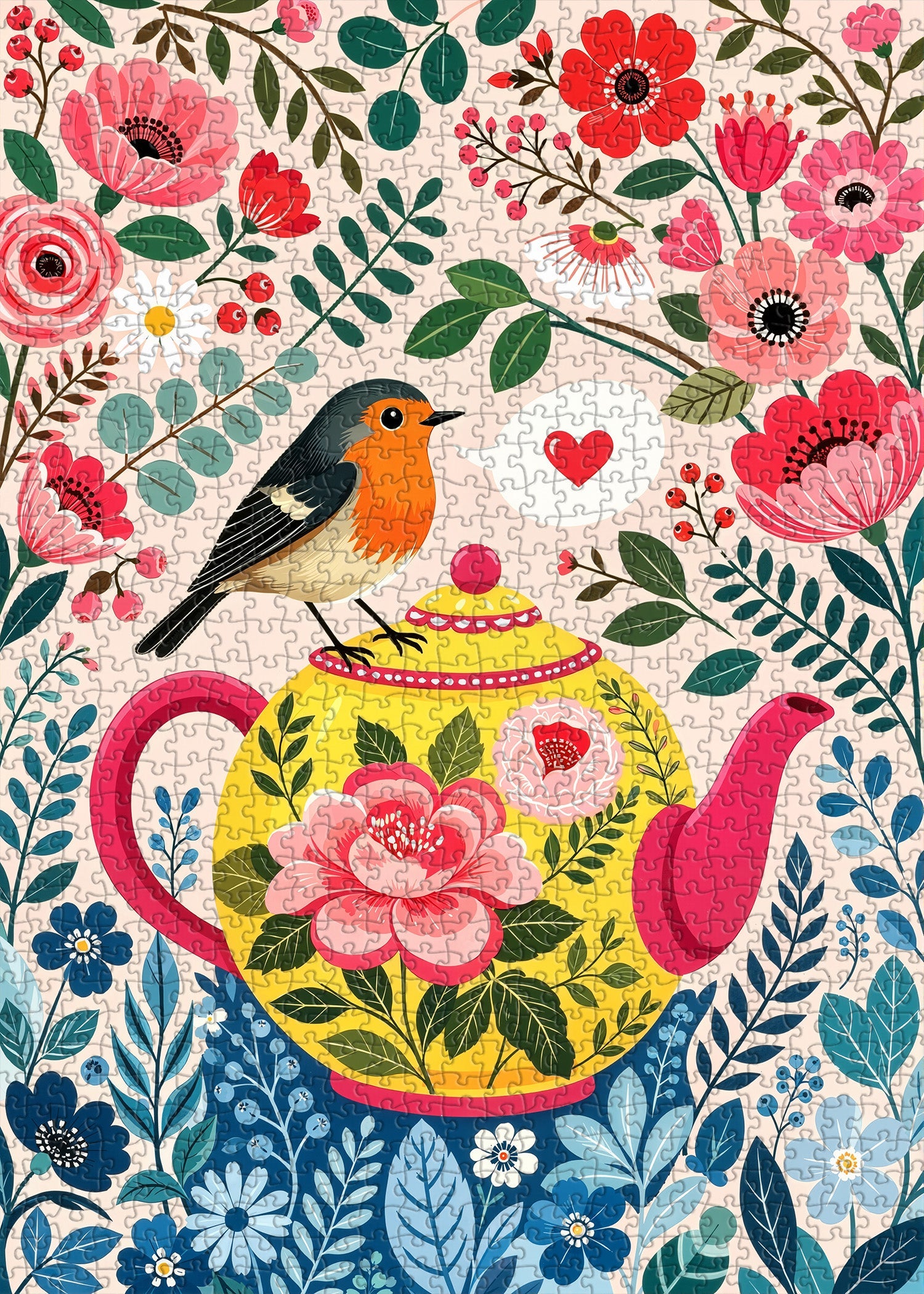 Blooms & Robin Jigsaw Puzzle 1000 Piece