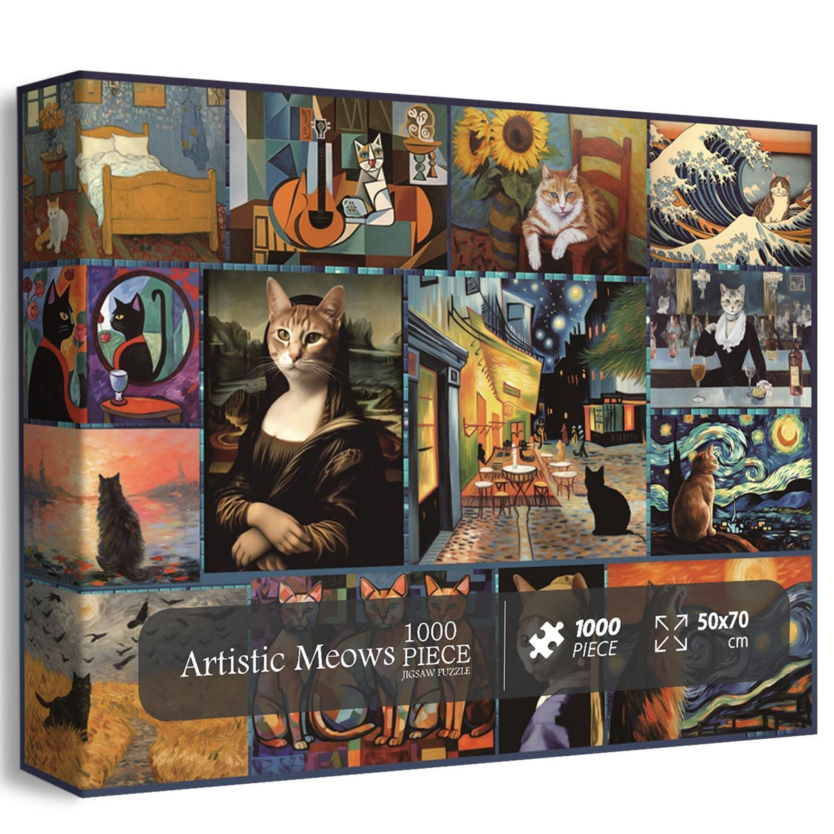 Künstlerisches Miauen-Puzzle, 1000 Teile