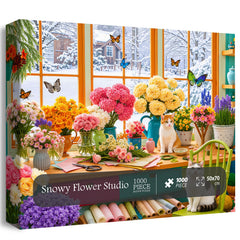 Snowy Flower Studio Jigsaw Puzzle 1000 Piece
