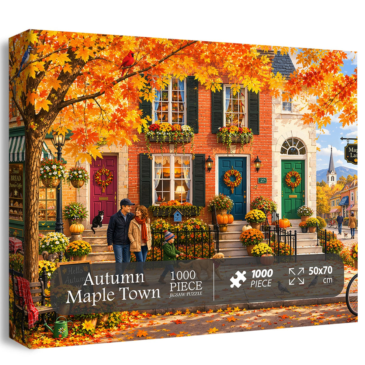 Autumn Maple Town Jigsaw Puzzle 1000 Piece