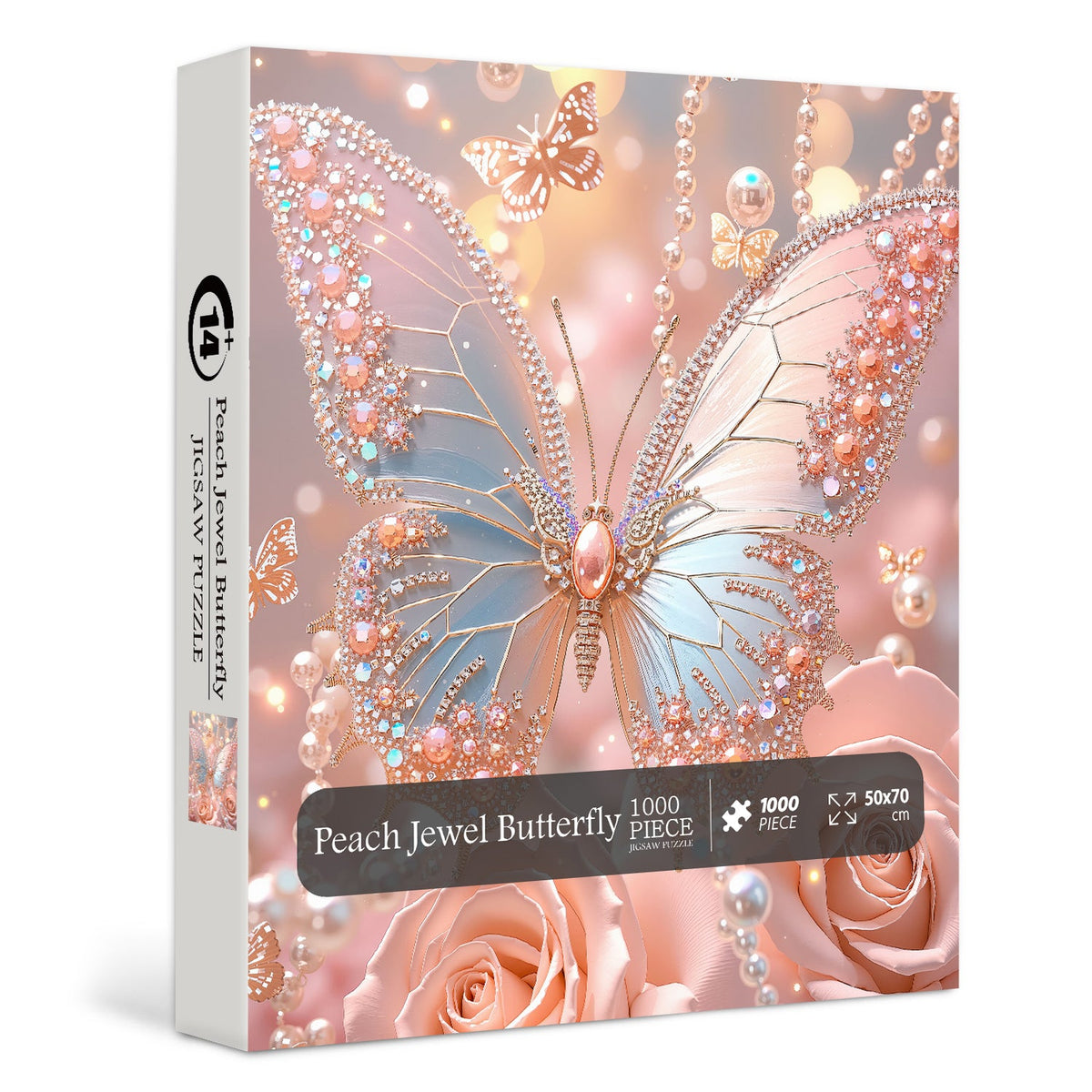 Peach Jewel Butterfly Jigsaw Puzzle 1000 Pieces