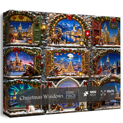 Christmas Windows Jigsaw Puzzle 1000 Piece