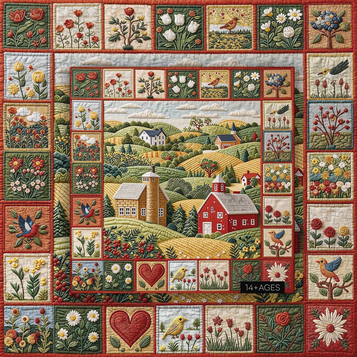 Quilted Countryside Jigsaw Puzzle 1000 Pieces