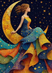 Woman of Star & Moon Jigsaw Puzzle 1000 Pieces
