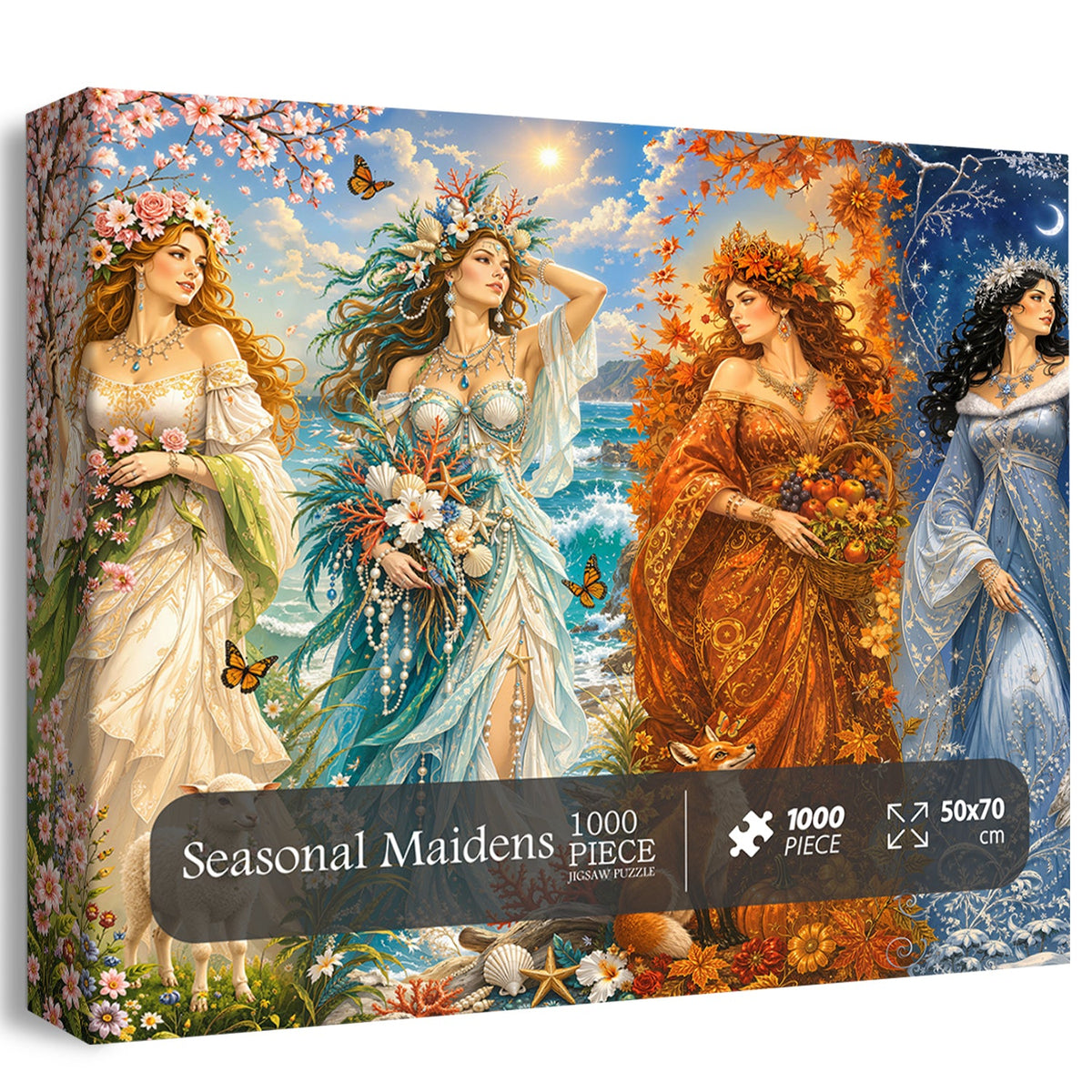 Seasonal Maidens Jigsaw Puzzle 1000 Piece