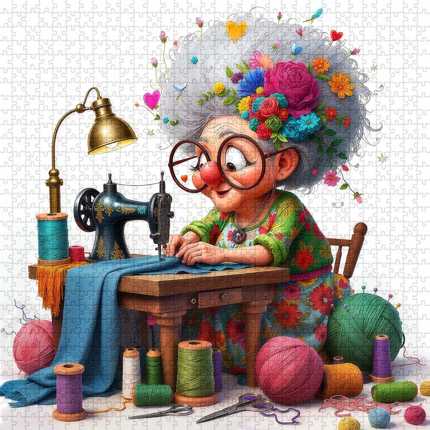 Stitch Granny Jigsaw Puzzle 1000 Piece