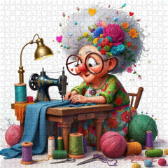 Stitch Granny Jigsaw Puzzle 1000 Piece