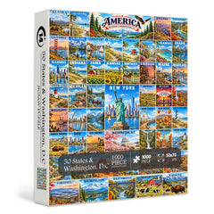50 States & Washington, D.C Jigsaw Puzzle 1000 Piece