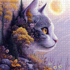 Moonlit Cat Jigsaw Puzzle 1000 Pieces