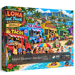Island Summer Market Jigsaw Puzzle 1000 Piece