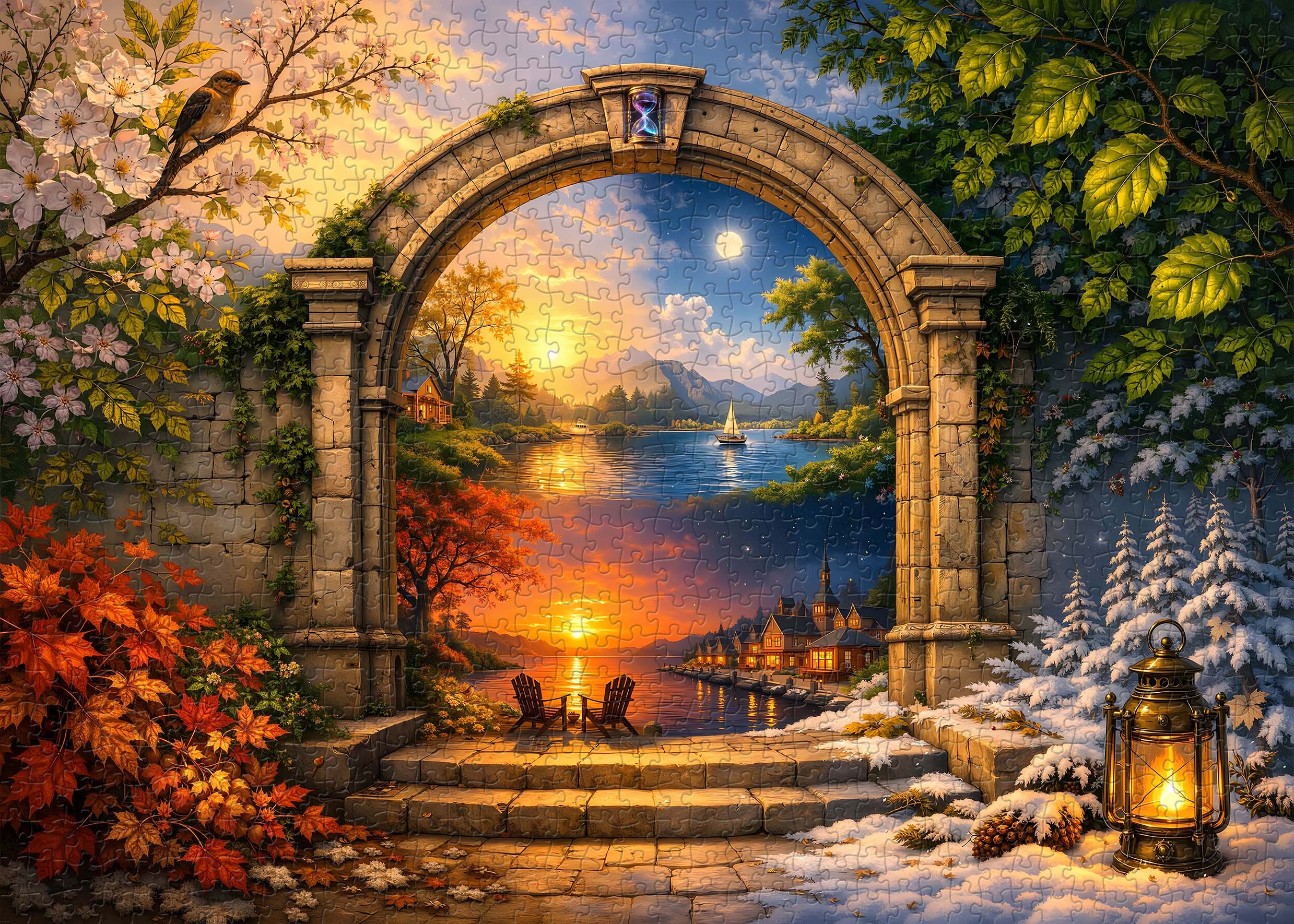 Hourglass Time Gate Jigsaw Puzzle 1000 Piece
