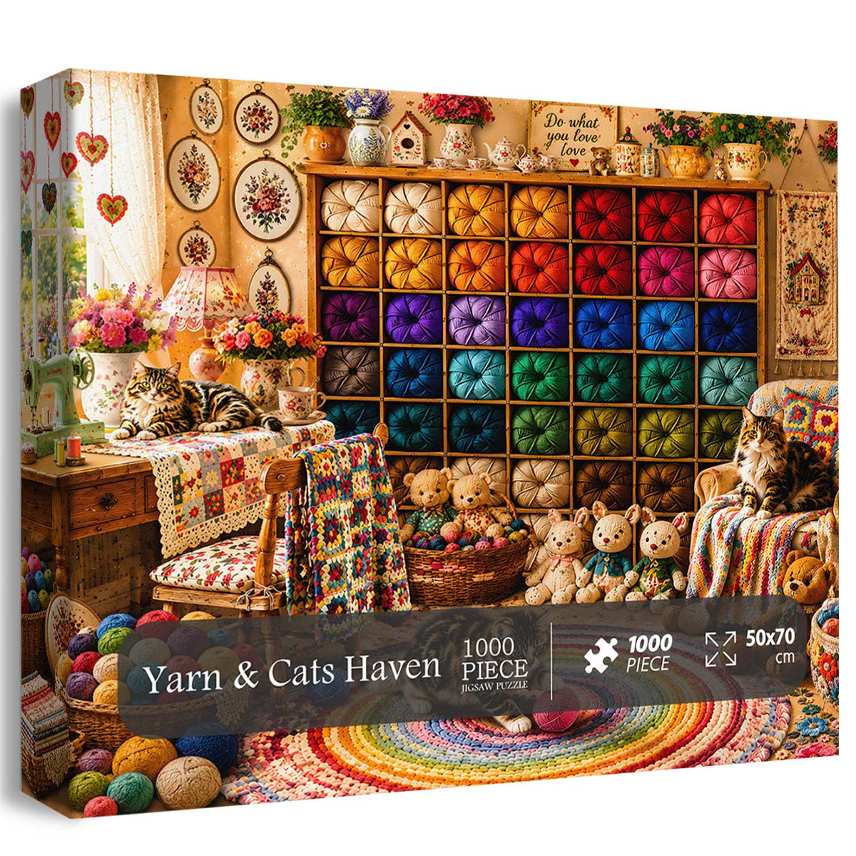 Yarn & Cats Haven Jigsaw Puzzle 1000 Piece