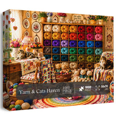 Yarn & Cats Haven Jigsaw Puzzle 1000 Piece