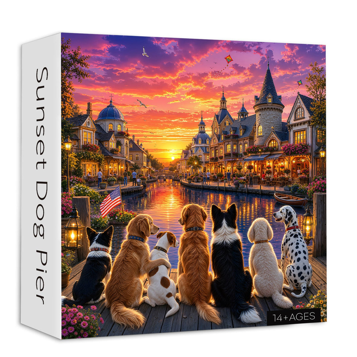 Sunset Dog Pier Jigsaw Puzzle 1000 Piece