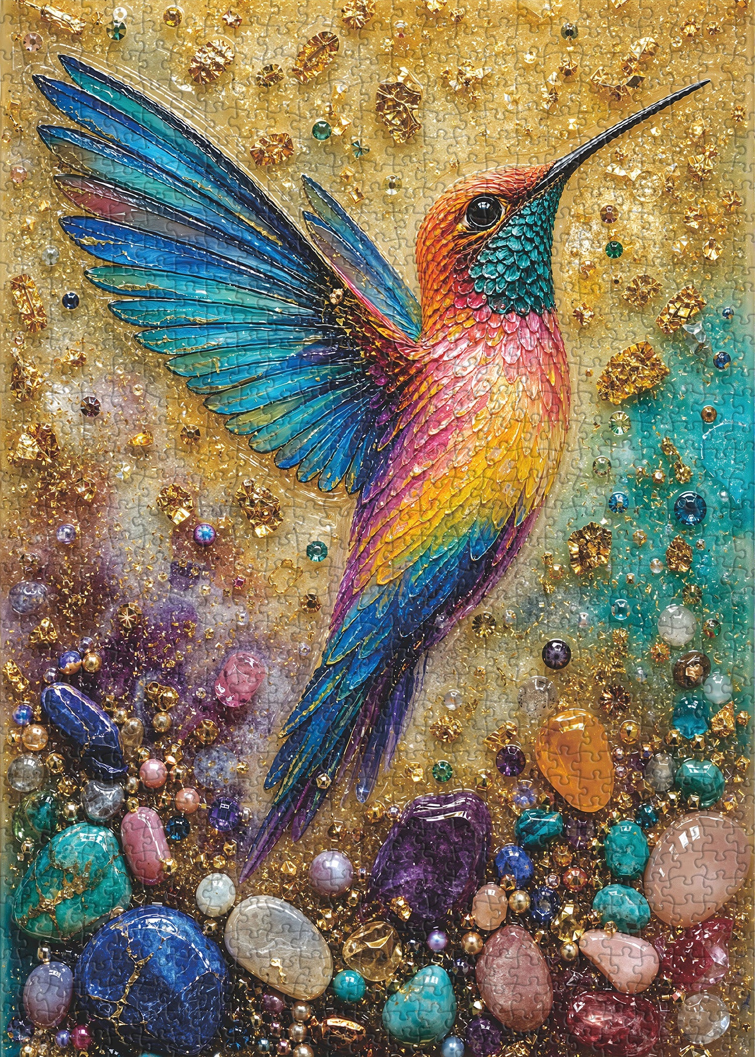 Gem Hummingbird Jigsaw Puzzle 1000 Piece