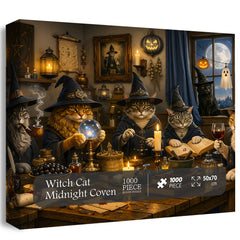 Witch Cat Midnight Coven Jigsaw Puzzle 1000 Piece