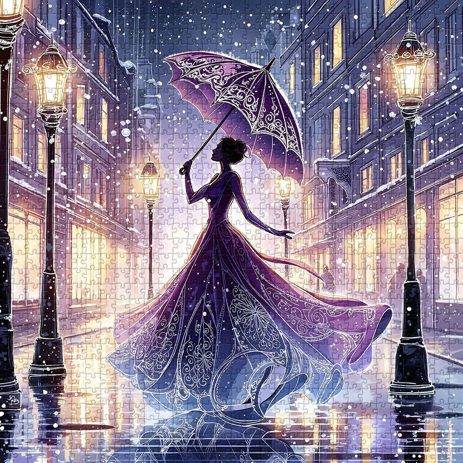 Winter Nocturne Jigsaw Puzzle 1000 Piece