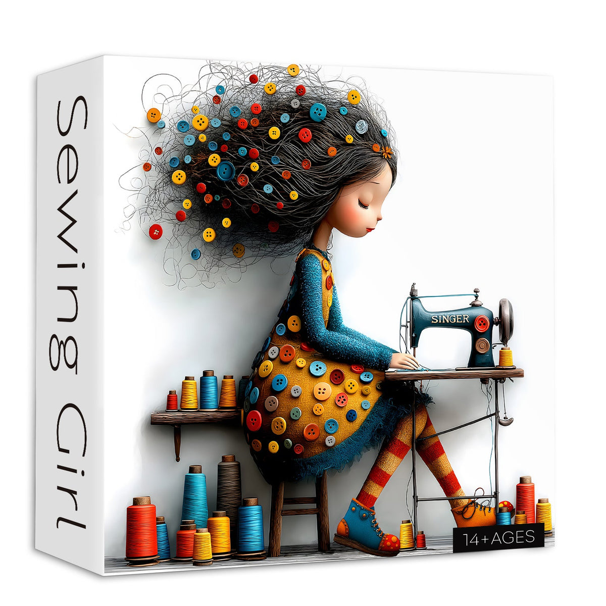 Sewing Girl Jigsaw Puzzle 1000 Pieces