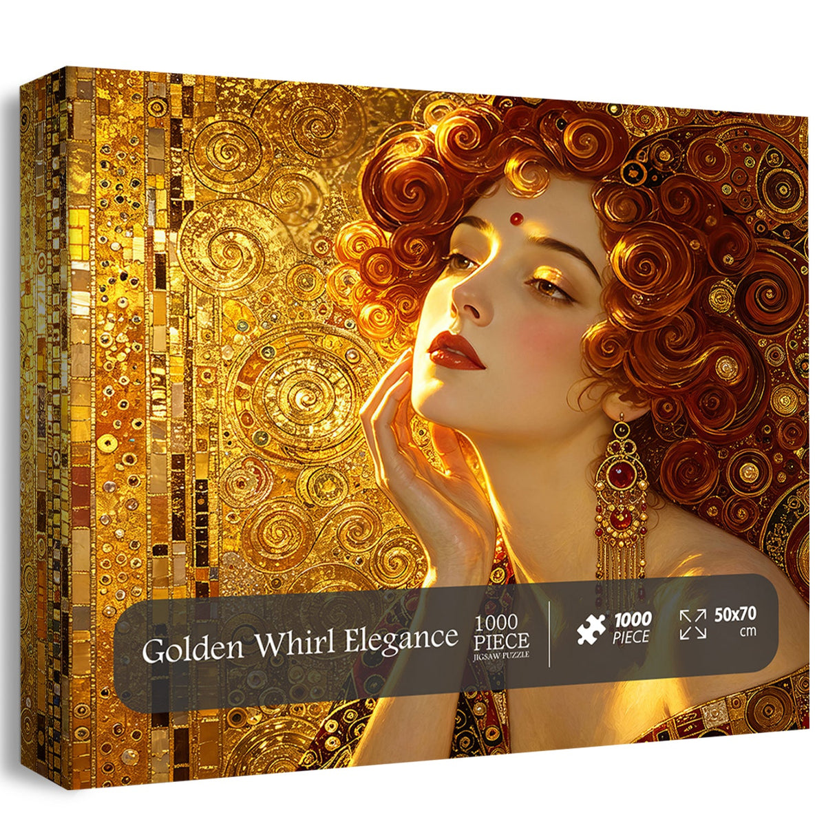 Golden Whirl Elegance Jigsaw Puzzle 1000 Piece