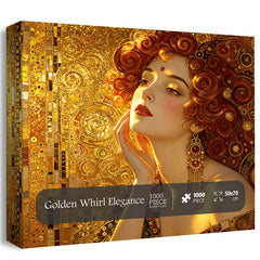Golden Whirl Elegance Jigsaw Puzzle 1000 Piece