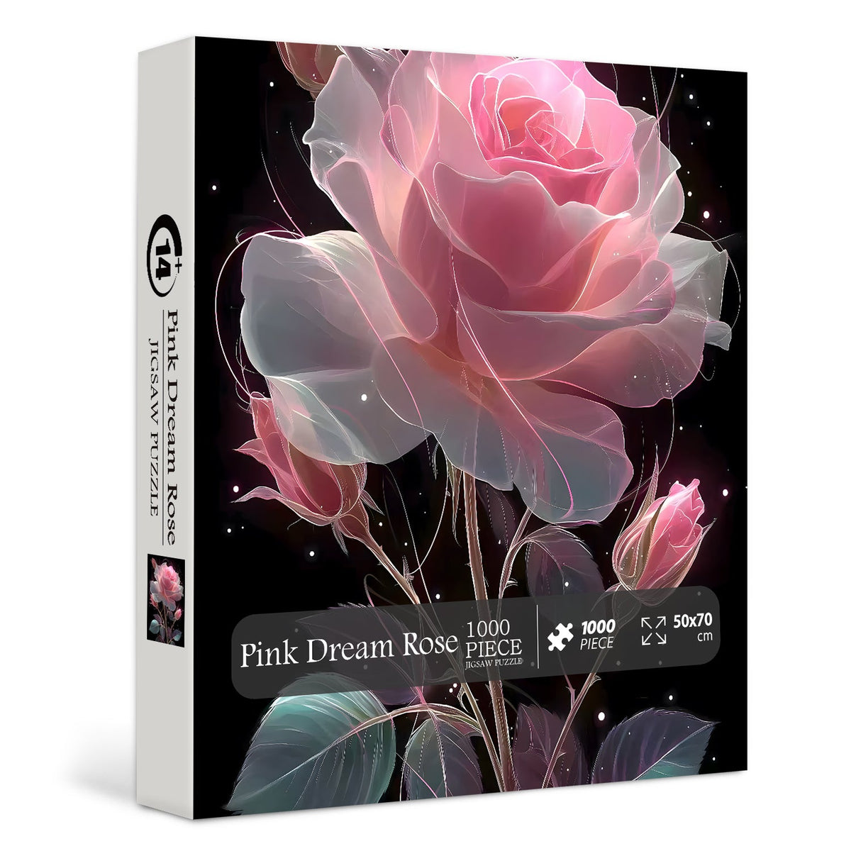 Pink Dream Rose Jigsaw Puzzles 1000 Pieces