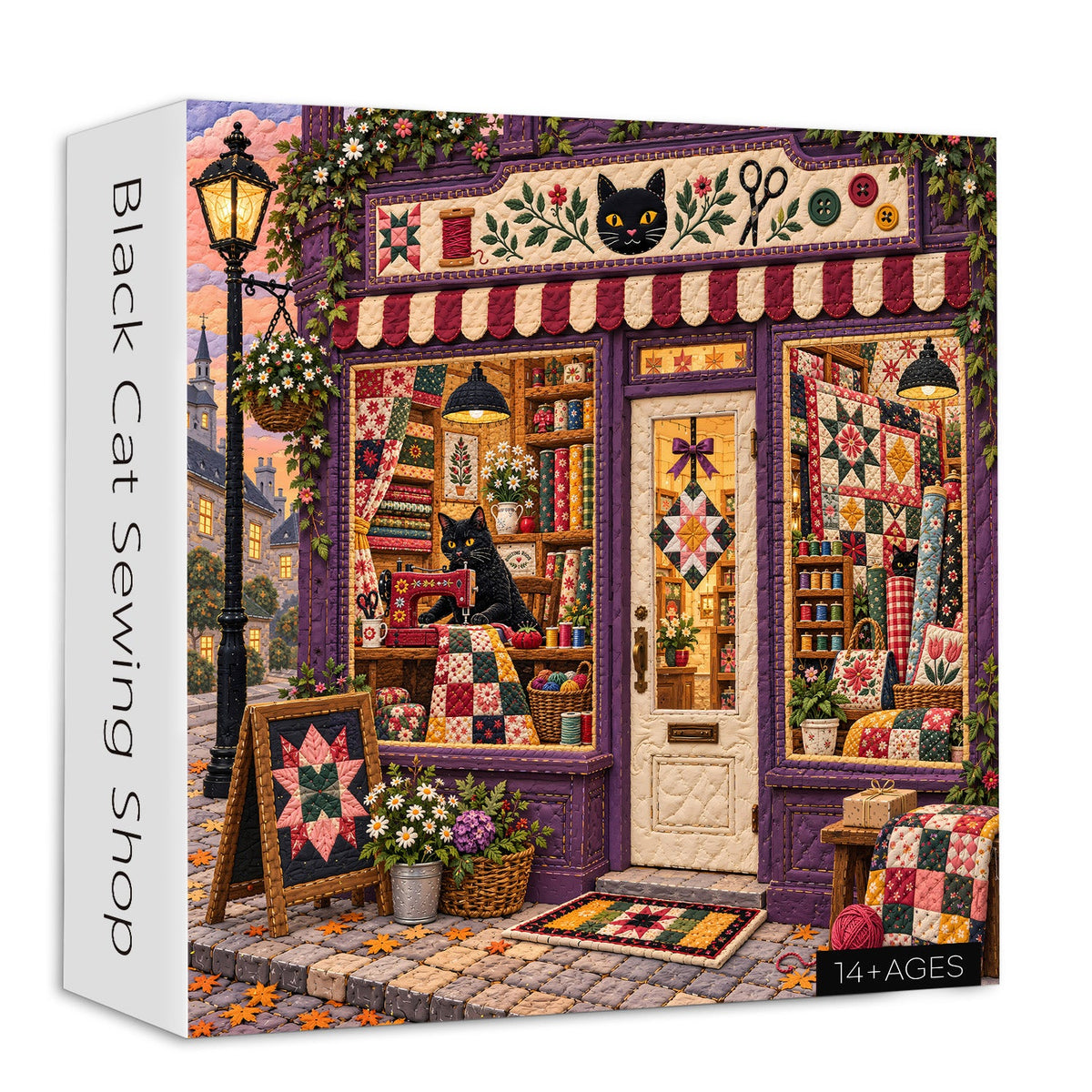 Black Cat Sewing Shop Jigsaw Puzzle 1000 Pieces