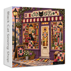 Black Cat Sewing Shop Jigsaw Puzzle 1000 Pieces