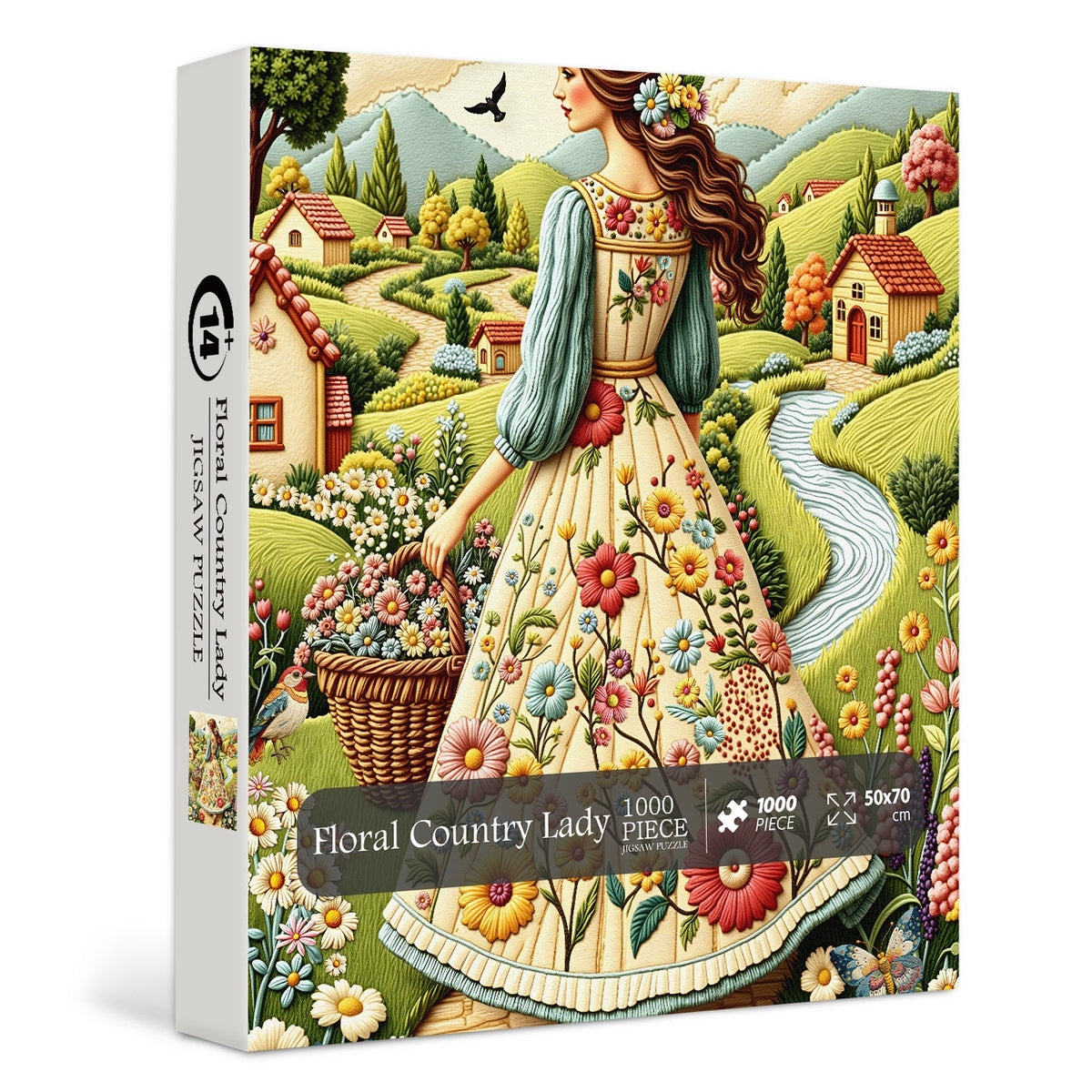 Floral Country Lady Jigsaw Puzzle 1000 Pieces