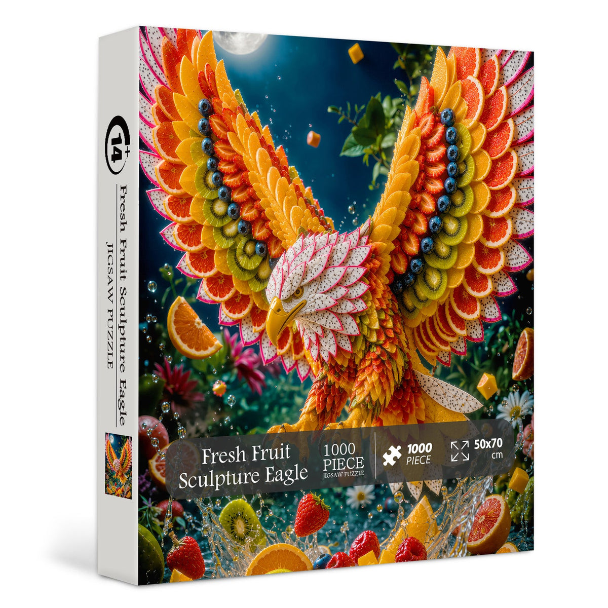 Fresh Fruit Sculpture Eagle Jigsaw Puzzle 1000 Pieces