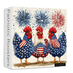 Patriotic Roosters Jigsaw Puzzle 1000 Pieces