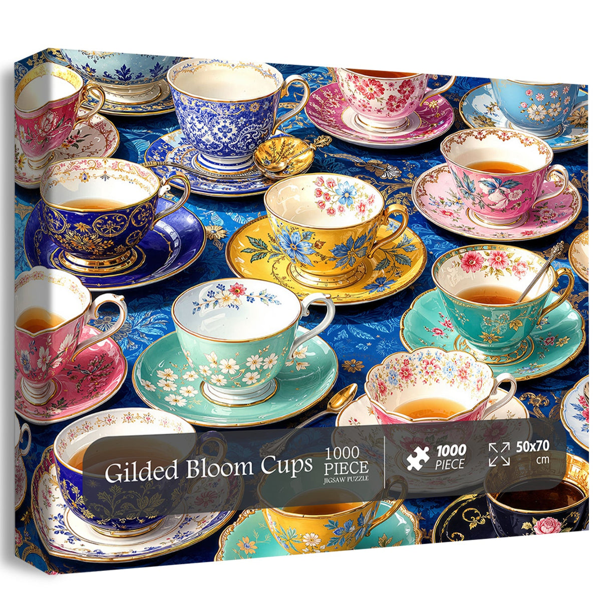 Gilded Bloom Cups Jigsaw Puzzle 1000 Piece