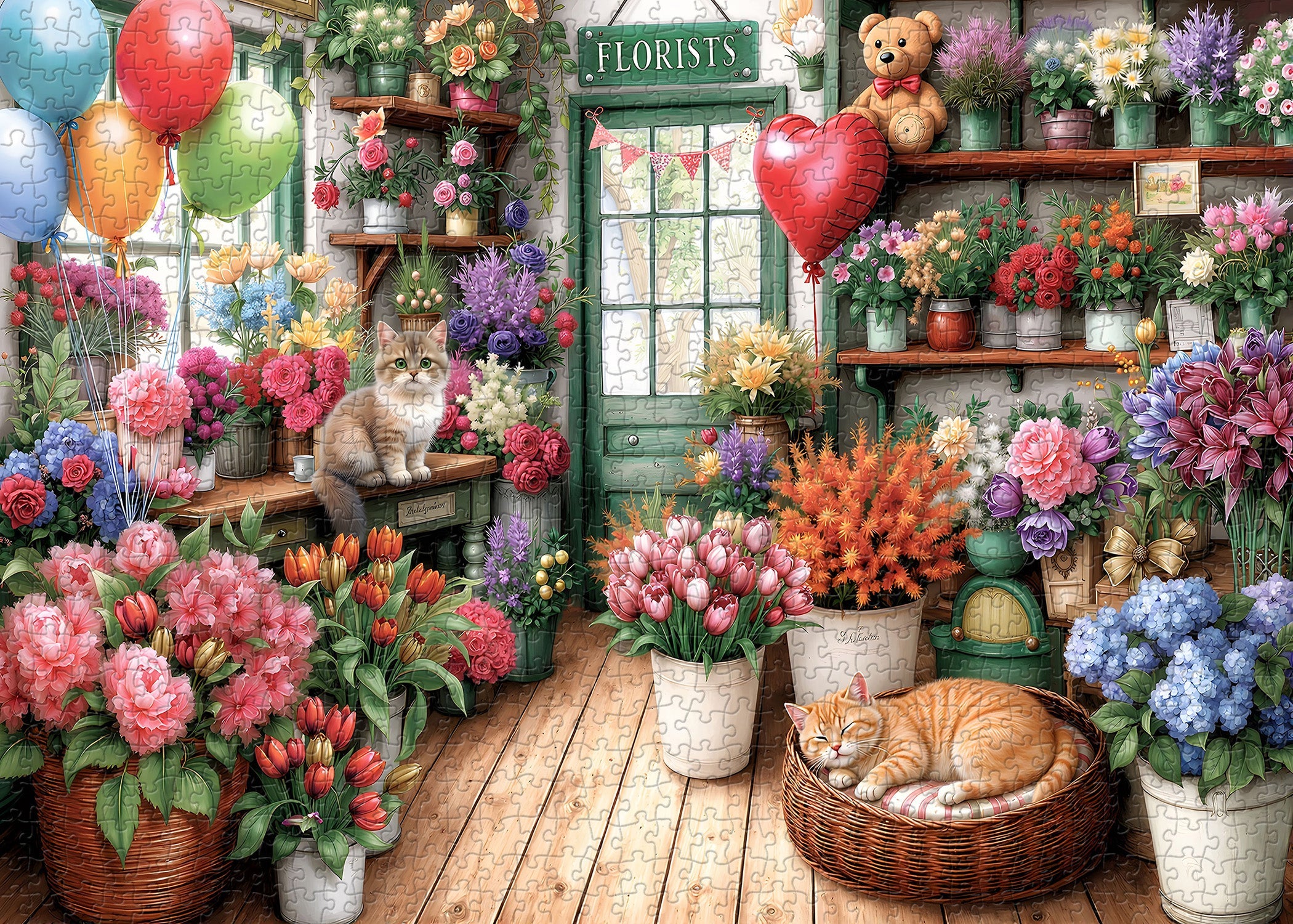 Purr and Petal Jigsaw Puzzle 1000 Pieces