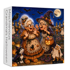 Mischievous Grandma's Halloween Jigsaw Puzzle 1000 Pieces
