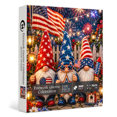 Firework Gnome Celebration Jigsaw Puzzle 1000 Piece