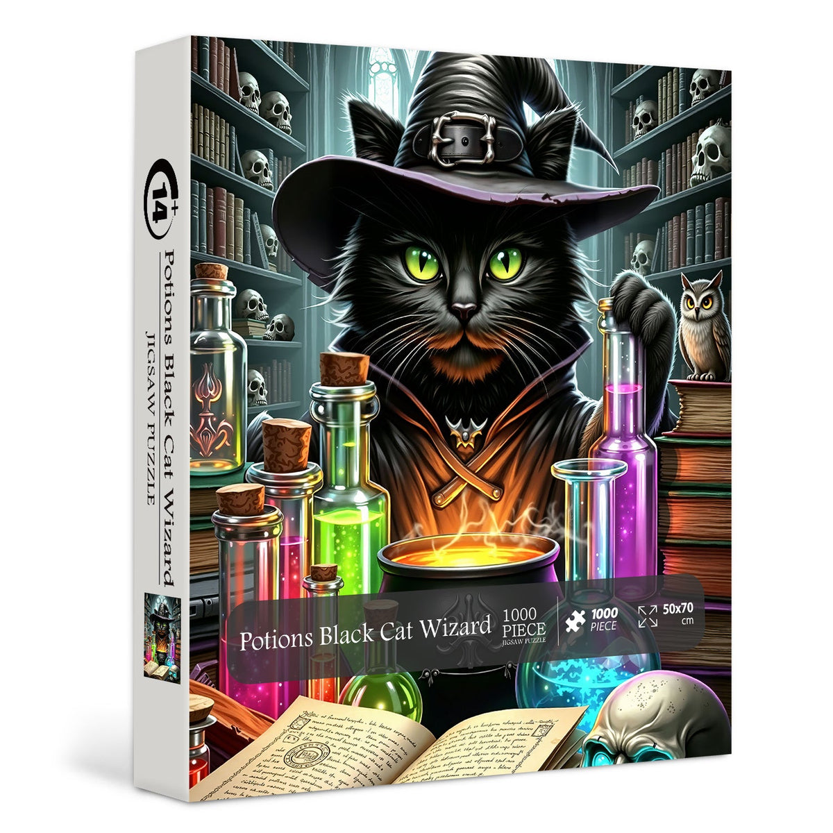 Potions Black Cat Wizard Jigsaw Puzzle 1000 Pieces