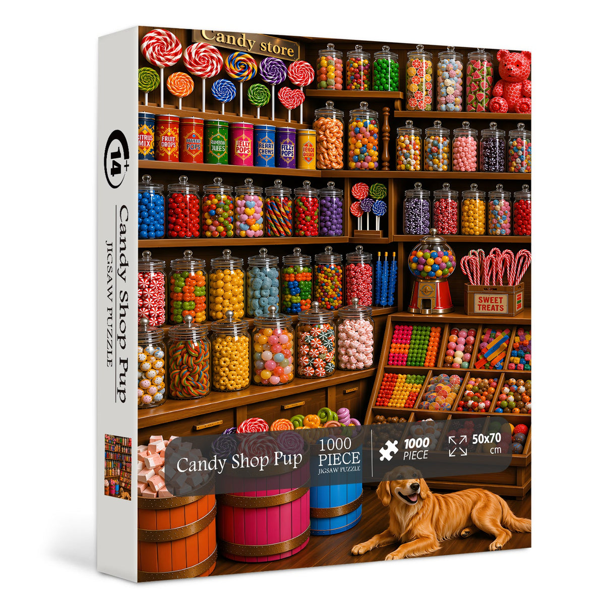 Candy Shop Pup Jigsaw Puzzle 1000 Pieces