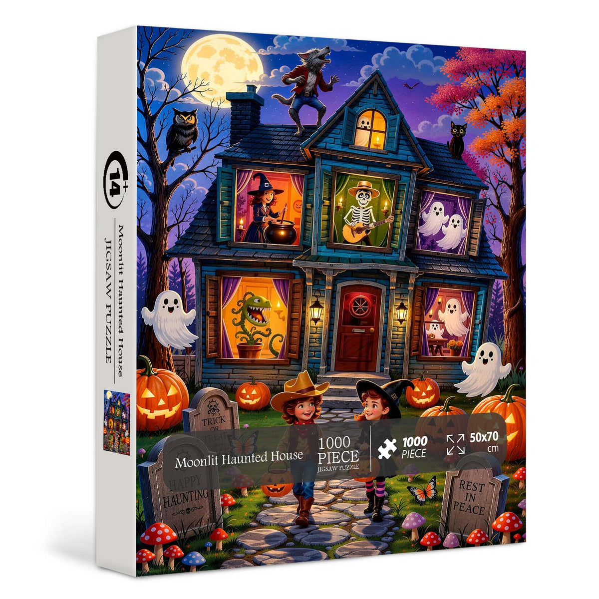 Moonlit Haunted House Jigsaw Puzzle 1000 Piece