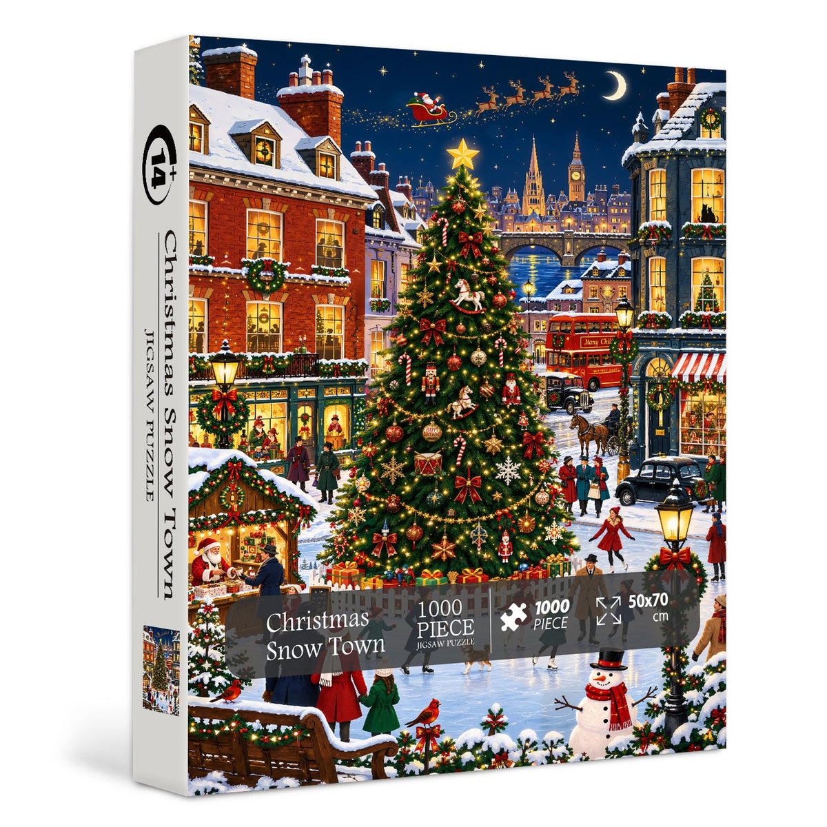 Christmas Snow Town Jigsaw Puzzle 1000 Piece