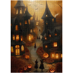 Puzzle Jigsaw de la Ville de Citrouilles Mystiques 1000 Pièces