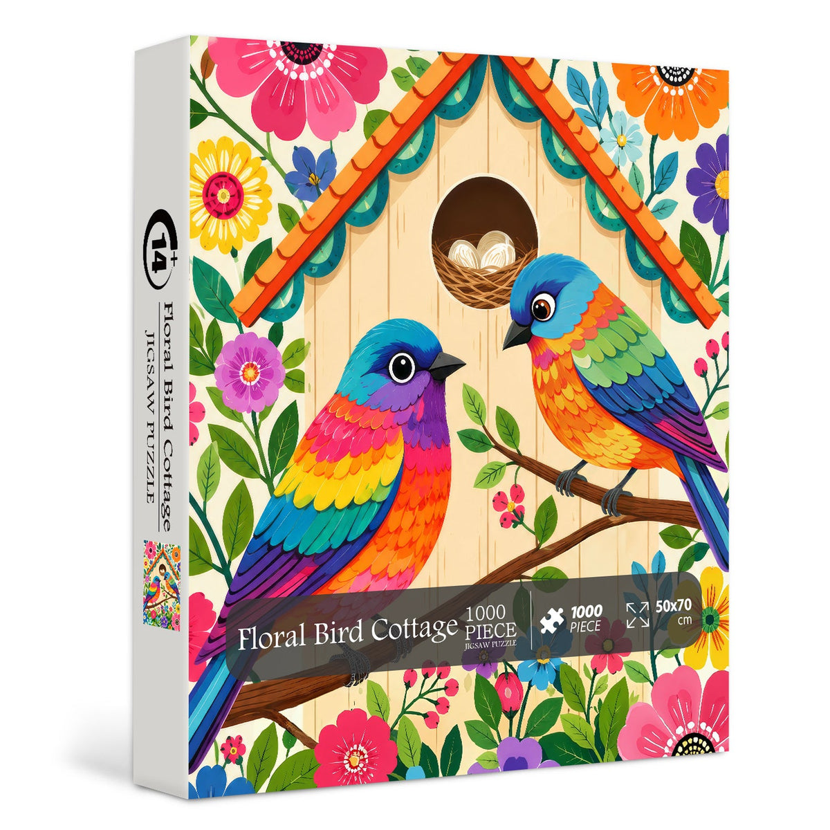Floral Bird Cottage Jigsaw Puzzle 1000 Piece
