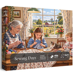 Sewing Days Jigsaw Puzzle 1000 Piece
