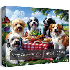 Puppy Gathering Jigsaw Puzzles 1000 Pieces
